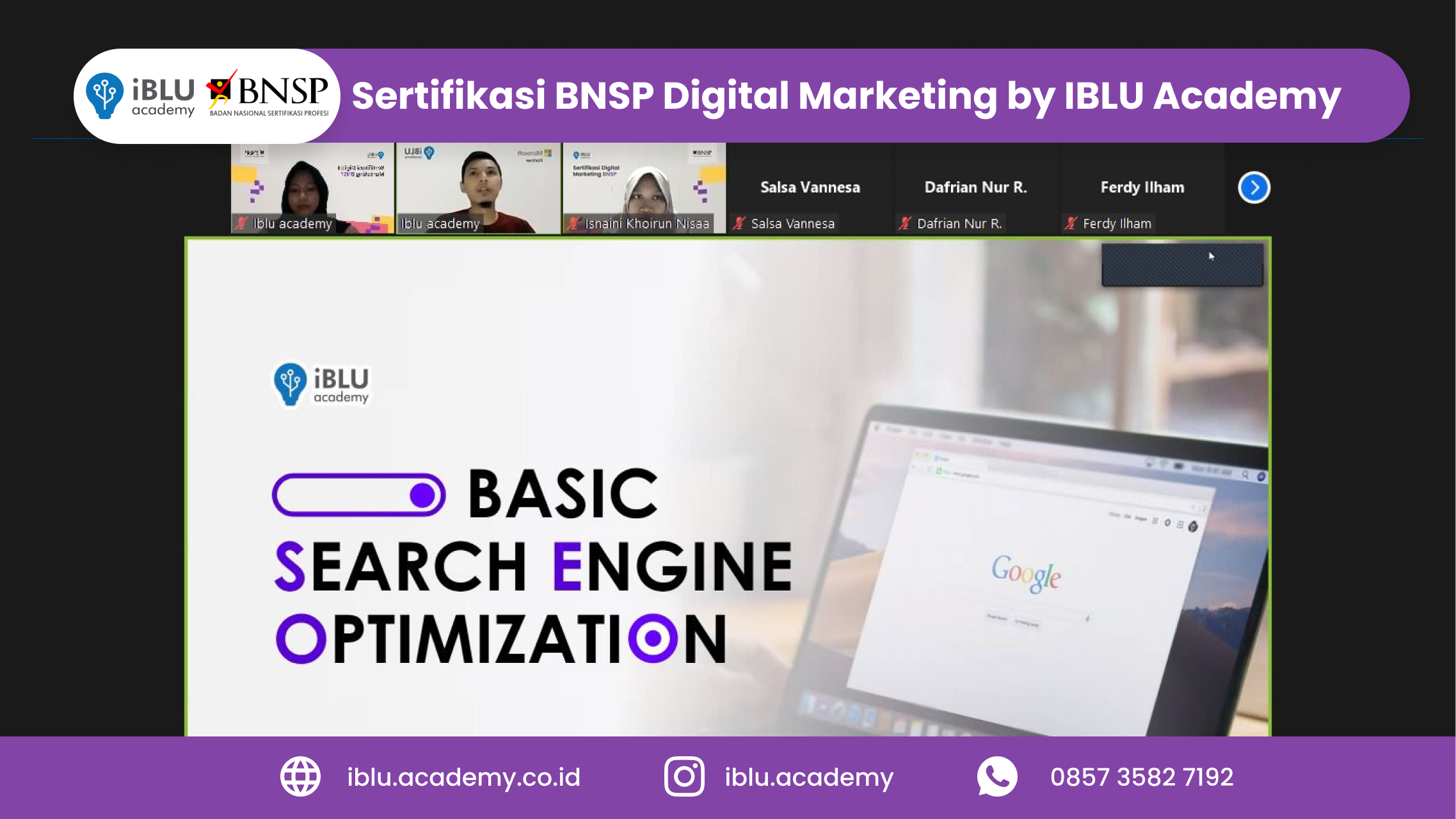 Read more about the article Sertifikasi BNSP Digital Marketing Batch 15