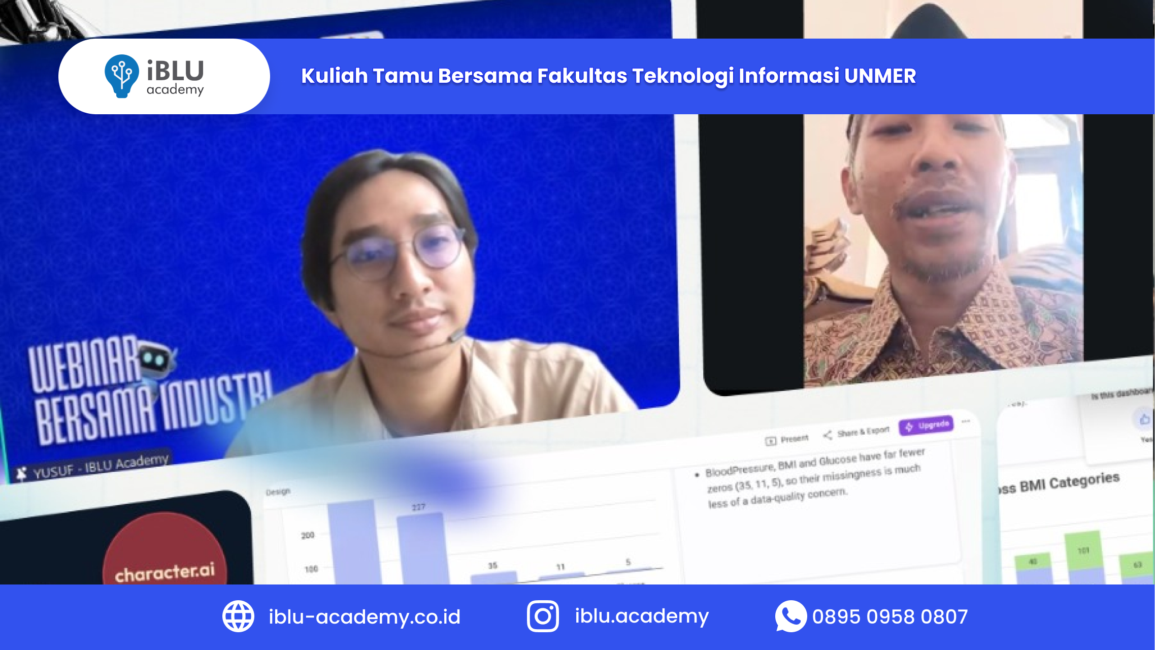 You are currently viewing Menyiapkan Talenta Digital Berbasis AI: IBLU Academy Bersama Fakultas Teknologi Informasi UNMER Gelar Kuliah Tamu Analisis Data Cerdas dan Cepat