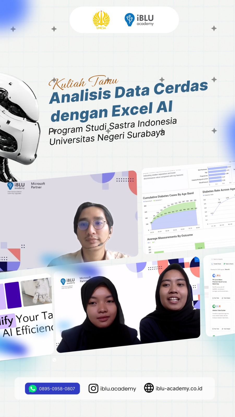 You are currently viewing Menghubungkan Bahasa, Data, dan AI: Kuliah Tamu IBLU Academy Bersama Mahasiswa Sastra Indonesia UNESA